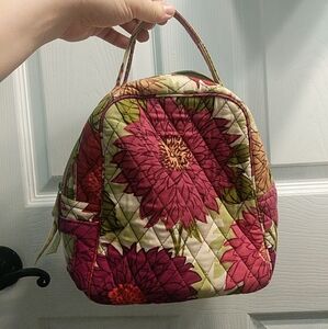 Vera Bradley Pink Floral " Hello Dahlia" Lunch Tote Bunch Bag.